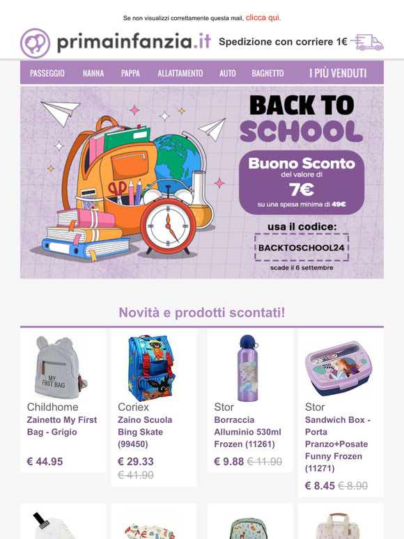 €7 di sconto per il ritorno a scuola! Approfitta del Buono Back To School🎒🖋🧮📚