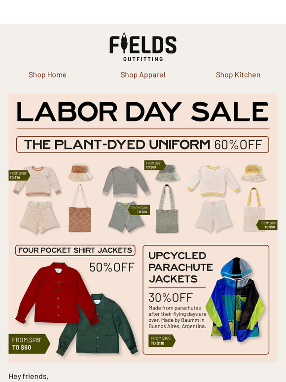 60% off summer styles while supplies last