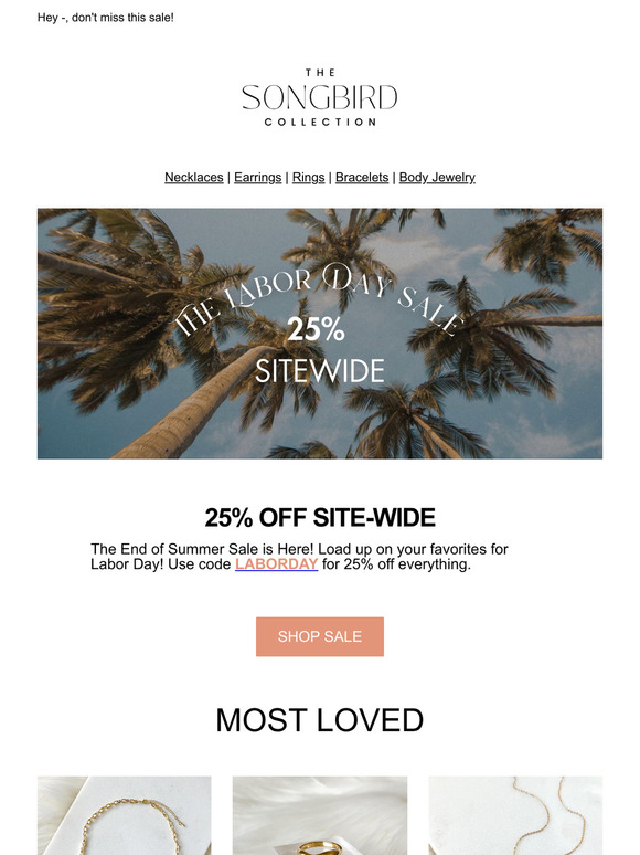 Last Chance for 25% OFF ☀️
