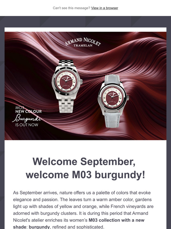 Welcome September, welcome M03 burgundy!
