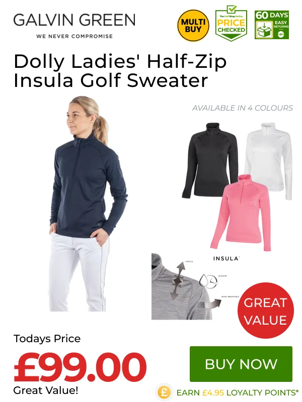 Great Value on Galvin Green Dolly Ladies Half-Zip Insula Golf Sweater