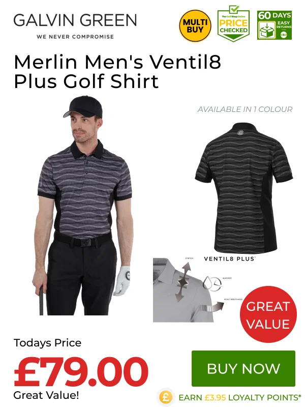 Great Value on Galvin Green Merlin Mens Ventil8 Plus Golf Shirt