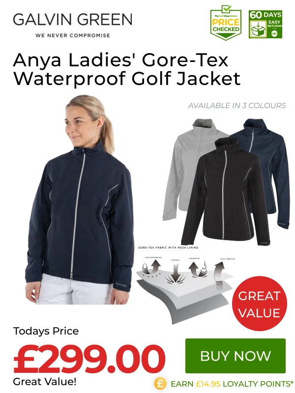 Great Value on Galvin Green Anya Ladies Gore-Tex Waterproof Golf Jacket