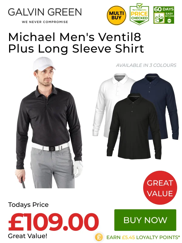 Great Value on Galvin Green Michael Mens Ventil8 Plus Long Sleeve Golf Shirt