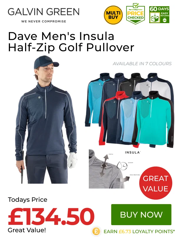 Great Value on Galvin Green Dave Mens Insula Half-Zip Golf Pullover