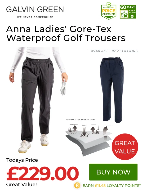 Great Value on Galvin Green Anna Ladies Gore-Tex Waterproof Golf Trousers