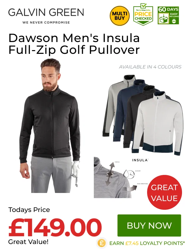 Great Value on Galvin Green Dawson Mens Insula Full-Zip Golf Pullover