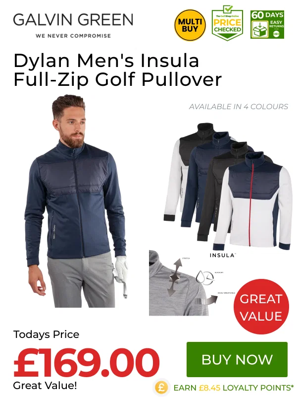 Great Value on Galvin Green Dylan Mens Insula Full-Zip Golf Pullover