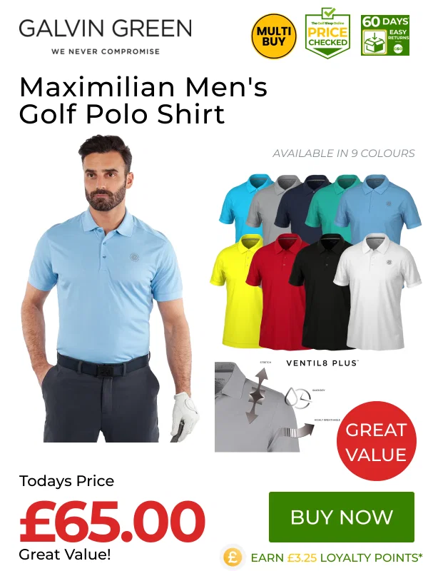 Great Value on Galvin Green Maximilian Shirt - Mens Golf Polo