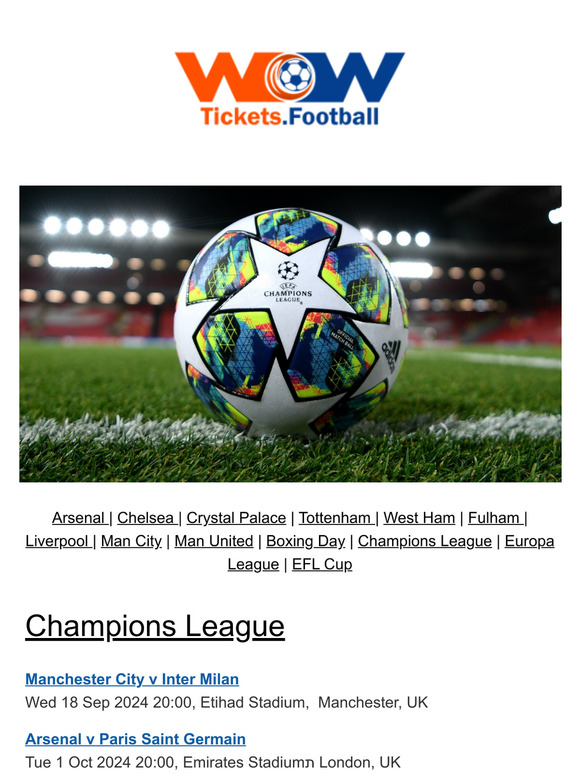 ⚽ Exciting New Matches - Champions & Europa Leagues & EFL Cup