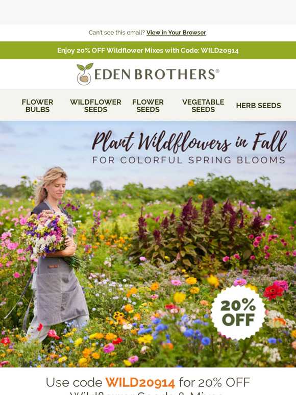 Eden Brothers Seed Company 🌱 Plant Wildflowers in Fall! Milled