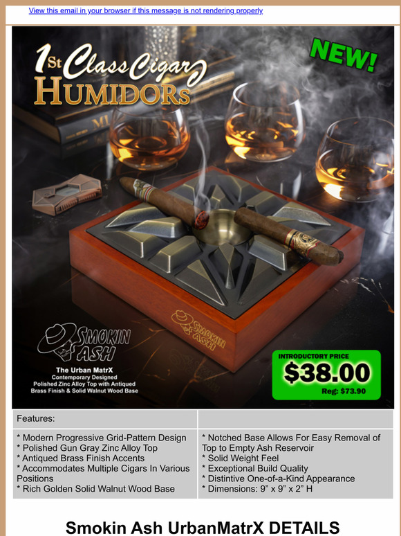 Introducing the UrbanMatrX CIGAR ASHTRAY – Where Timeless Craftsmanship Meets Modern Innovation