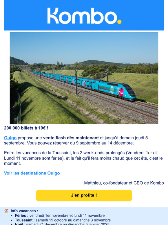 Vente Flash Ouigo à 19€ : c'est parti !