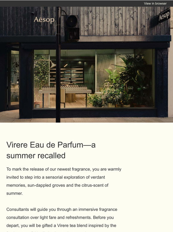 Aesop Email Newsletters: Shop Sales, Discounts, and Coupon Codes