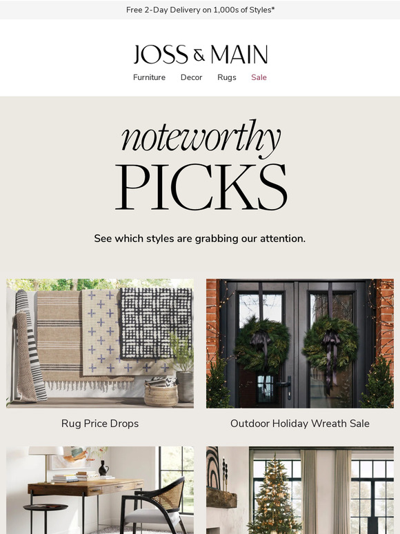 Joss & Main Email Newsletters Shop Sales, Discounts, and Coupon Codes