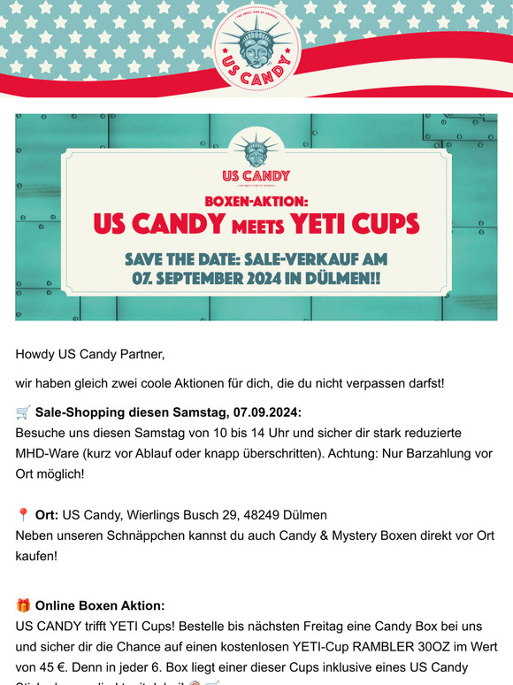 YETI-Cup Aktion & SALE Shopping bei US Candy!🇺🇸🔥