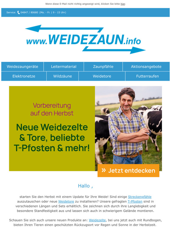 Vorbereitung auf den Herbst