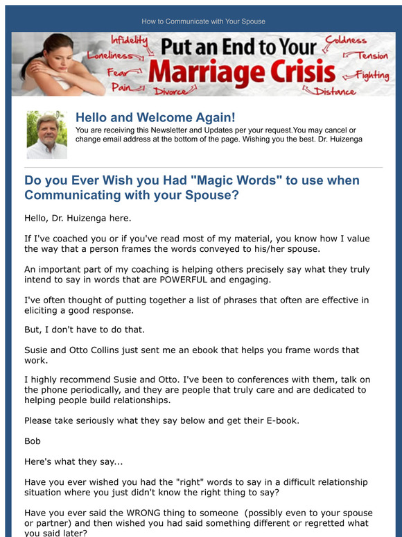 Wish you had "magic words" to say to your spouse?