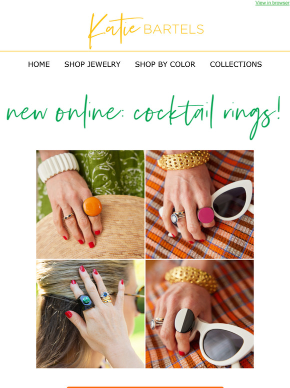 Shop Cocktail Rings! 🌈