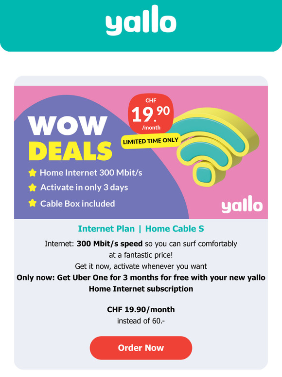 🌐 Only 19.90/mth for internet at home