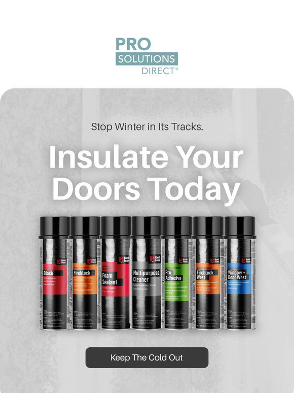 Seal your doors before winter and save 25% on HandiFoam
