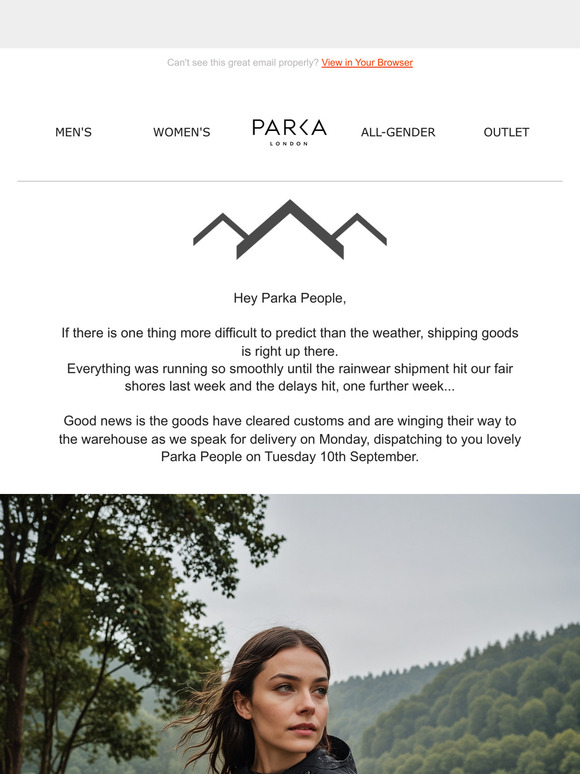The Wait Is Over - Rainwear Is Here...almost