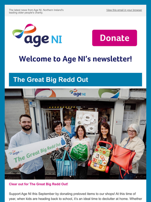 Welcome to Age NI's September newsletter