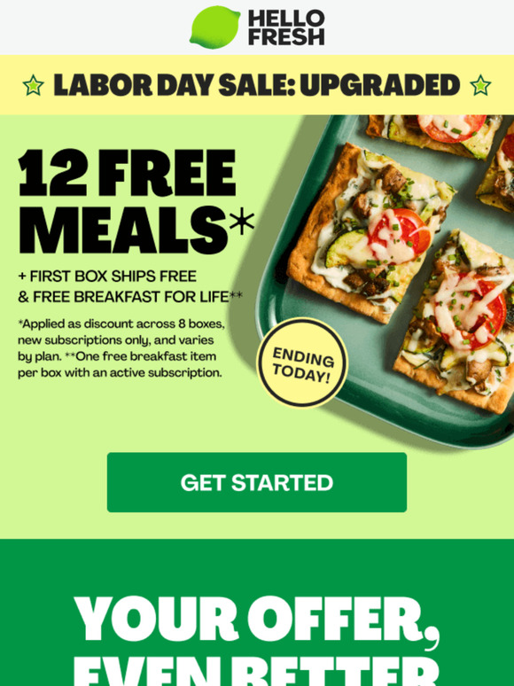 12 FREE MEALS | This sale just got upgraded!