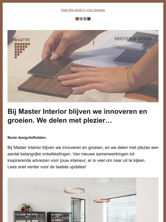 Bij Master Interior blijven we innoveren en groeien. We delen met plezier…