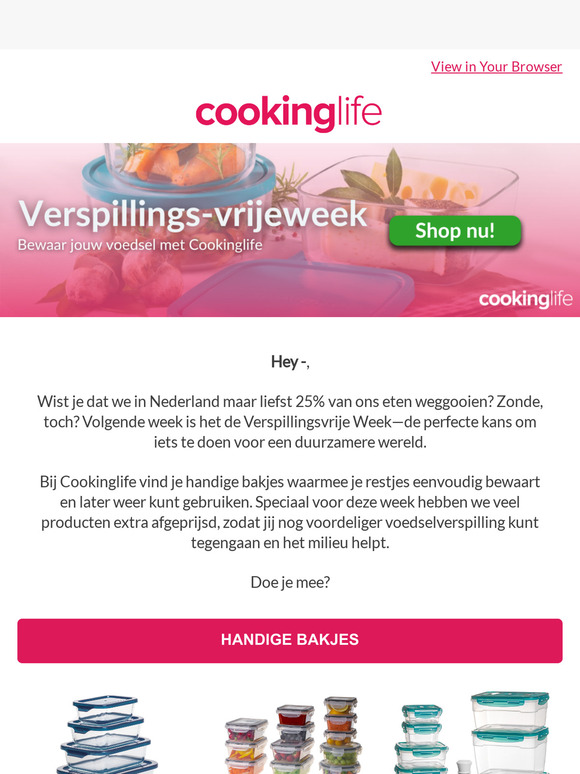 Het is verspillingsvrije week bij Cookinglife! 🌎