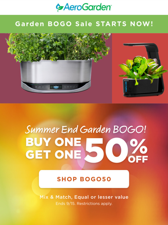 Summer End Garden Sale: Buy One, Get One 50% OFF