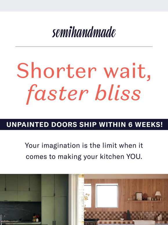 🚚💨💨💨 Lead Times Slashed for Unpainted DIY Doors!