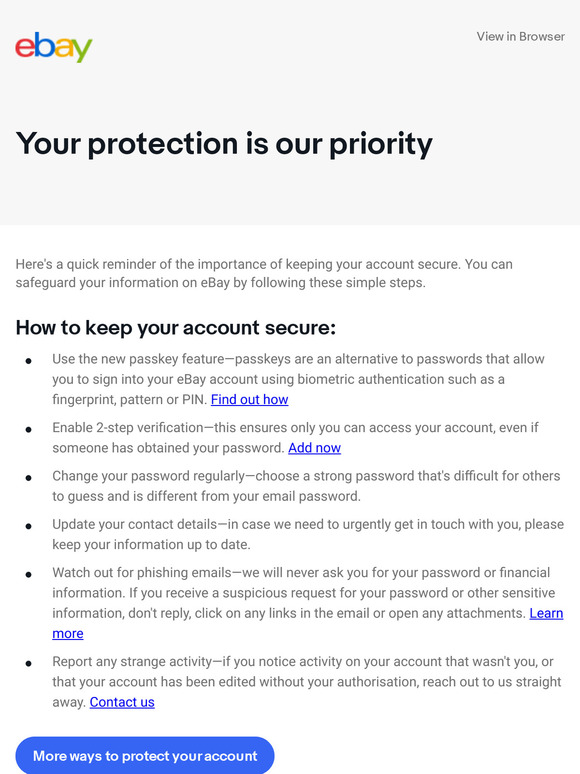 —, keep your account safe