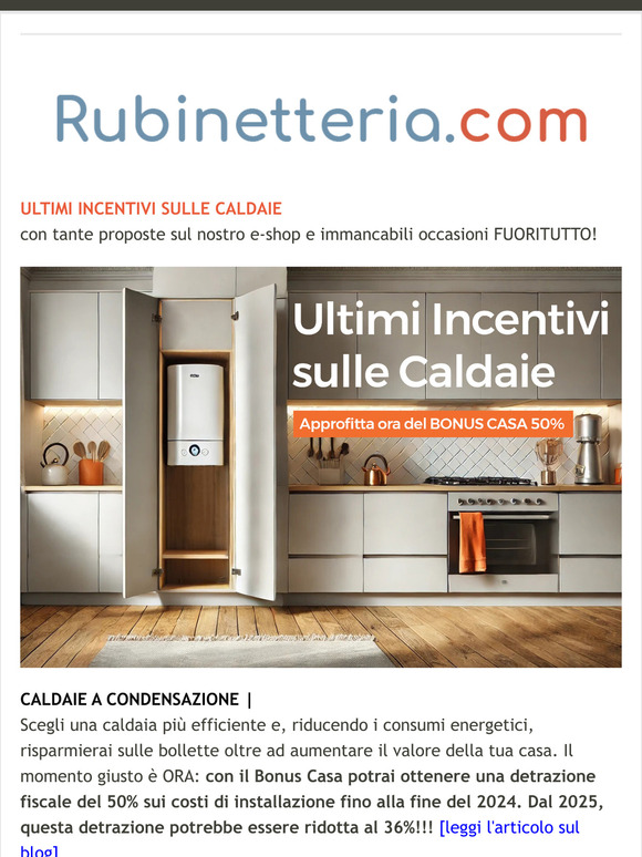 Rubinetteria.com | Incentivi caldaie e fuoritutto