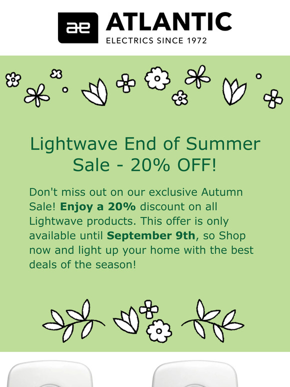 Lightwave End of Summer Sale: 20% OFF Until September 9th!