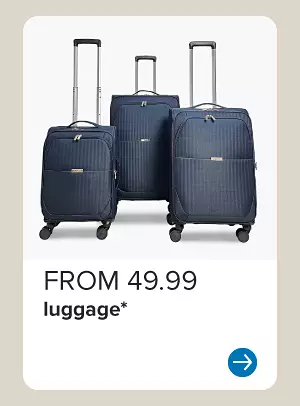 Image of luggage. From 49.99 luggage.