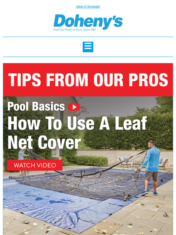 Doheny's Water Warehouse 🍂 Doheny Pool Pro Tip Use a Leaf Net for