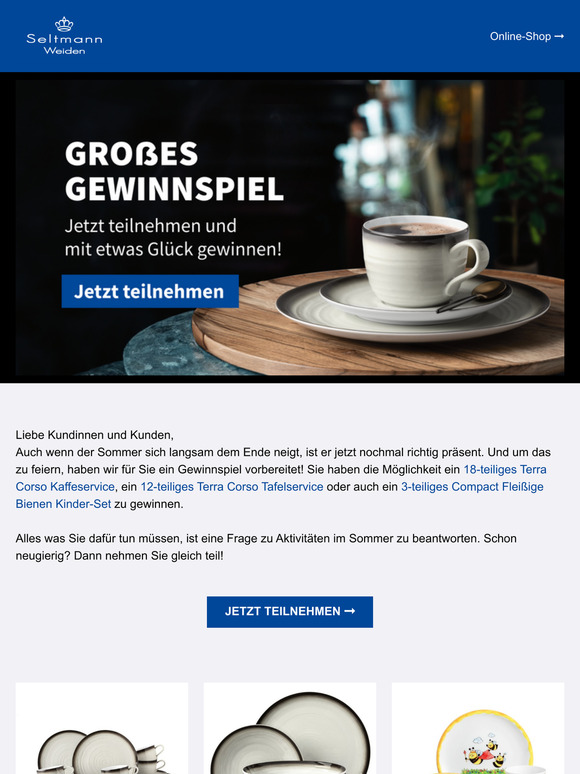 AKTION: Gewinnspiel im Seltmann Weiden Onlineshop