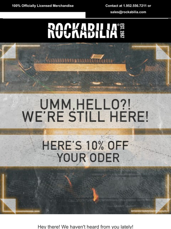 Hello? We're still here!