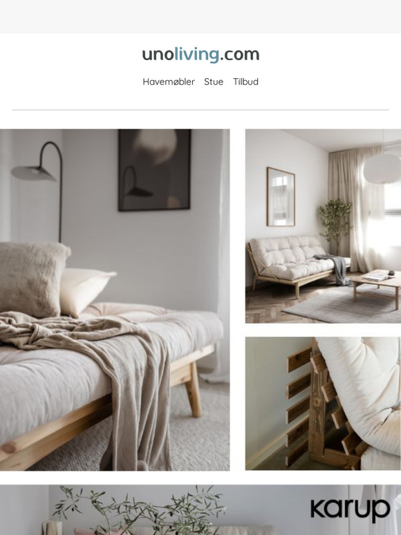Sidste chance for -30 på Karupdesign Roots sovesofa