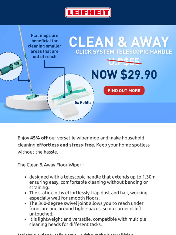 🧹 Clean & Away With Our Floor Wiper Mop