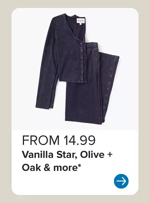 Image of a red top and blue jeans. From 14.99 Vanilla Star, Olive and Oak and more.