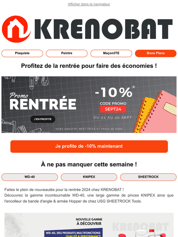 Rentrée rime avec nouveautés (et promotions) chez Krenobat !