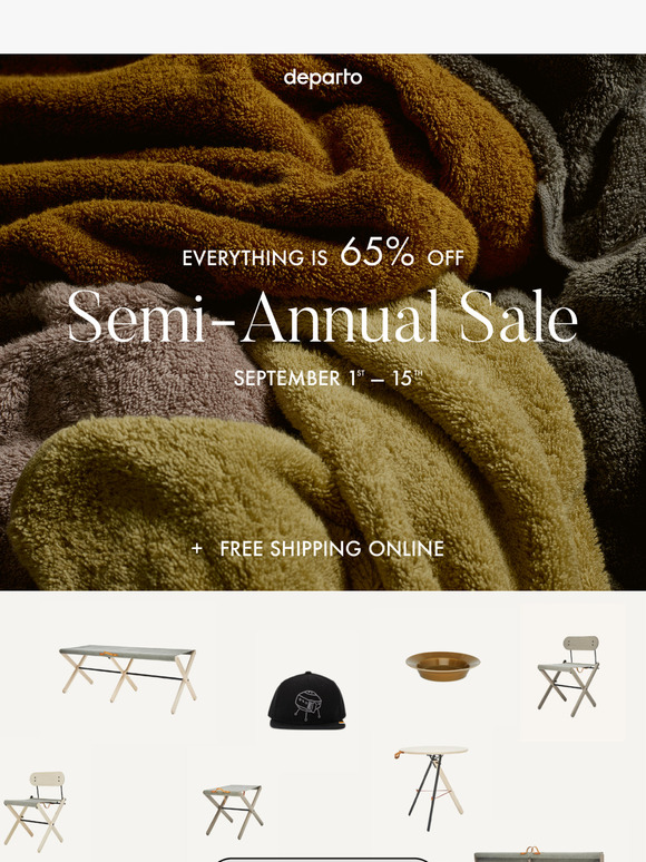 Semi-Annual Sale  |  65% Off Everything