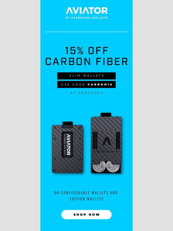 ⚡ Exclusive Deal: 15% OFF Carbon Fiber Wallets