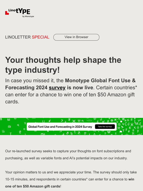 🎉 Help shape the type industry