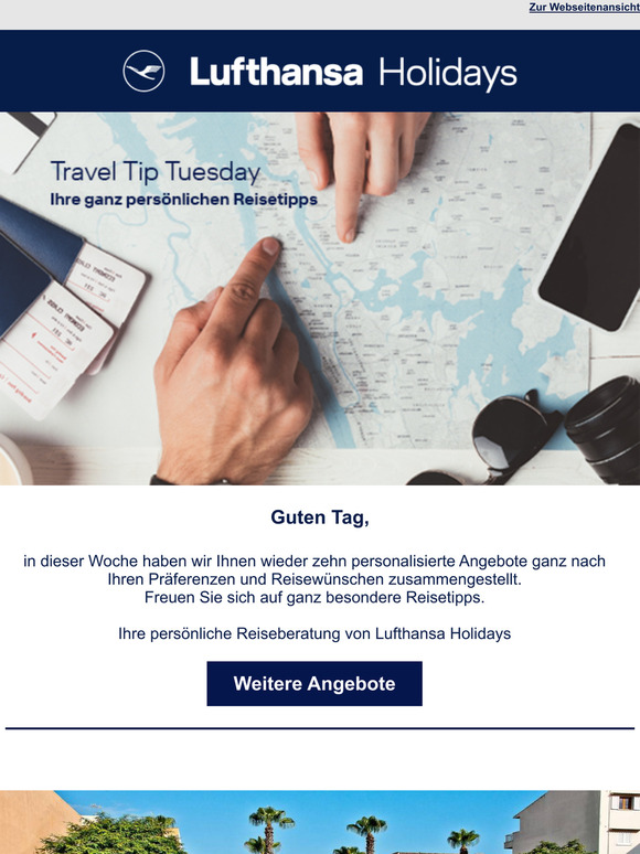 Travel Tip Tuesday – Ihre ganz persönlichen Reisetipps von Lufthansa Holidays