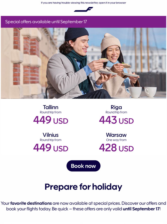Take off with our special flight offers