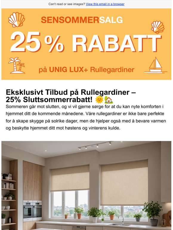 25% Sluttsommerrabatt! 🌞🏡