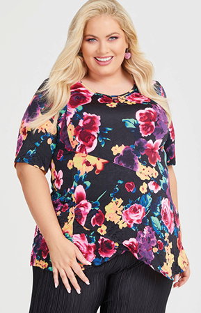 Floral Scoop Neck Top